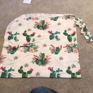 Multi cactus flower swaddle and headband